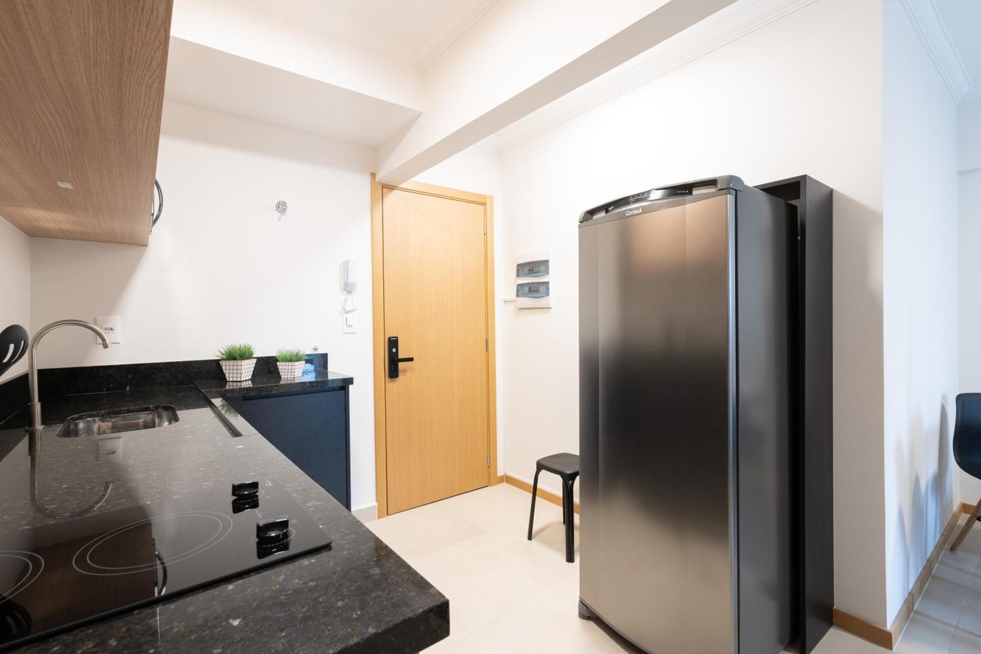 Apartment Localizacao Central! A 450 Metros Da Germanica Loft Com Piscina, Ar-condicionado, Wi-fi, Cozinha Completa, Garagem Privativa, Espaco Zen, Academia, Sauna, E Mercadinho 24h